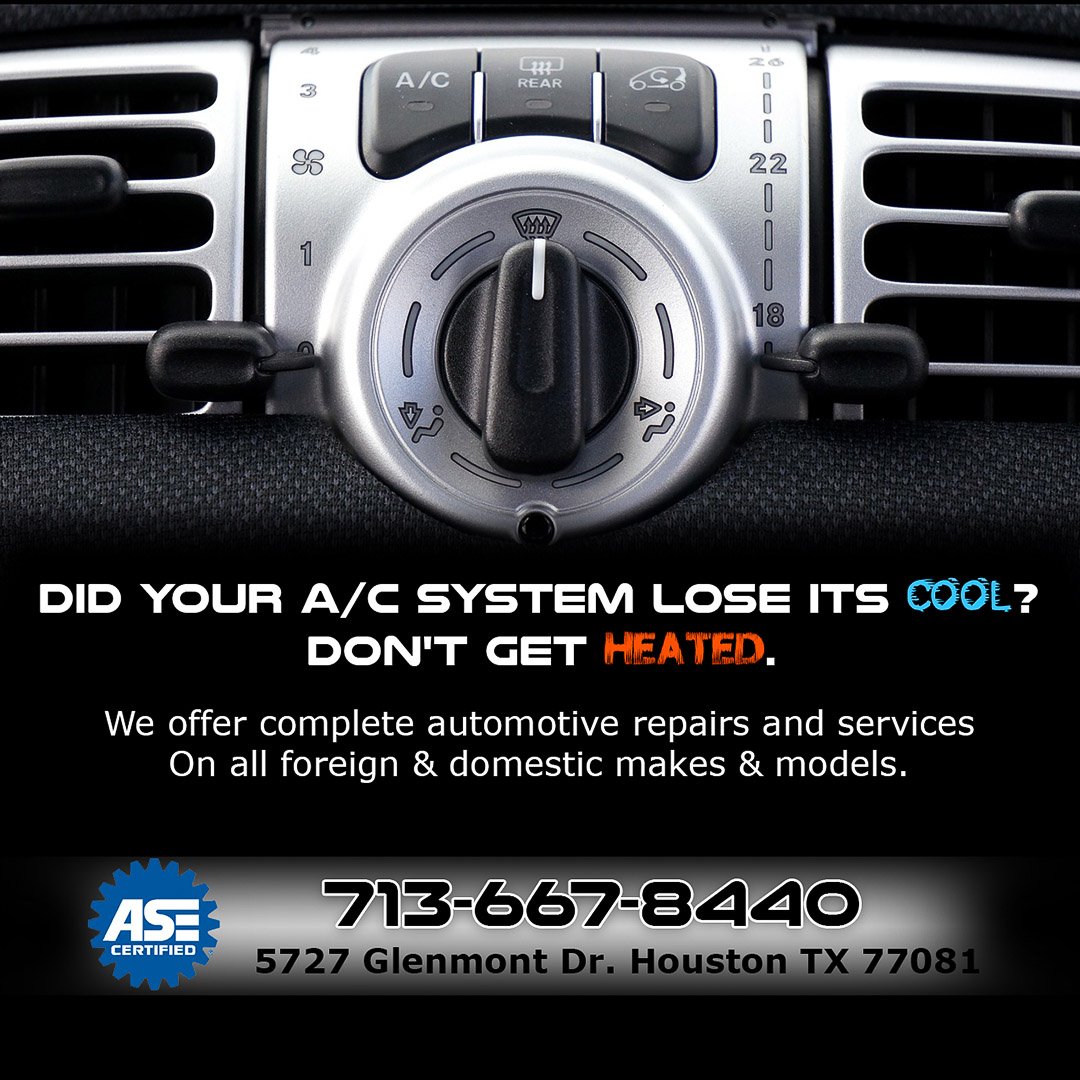 RoyalAutoHTX's tweet image. Be Cool During #Houston's Hottest Month! We service all foreign &amp;amp; domestic autos. RoyalAuto @ 713-667-8440 #ASEtechs