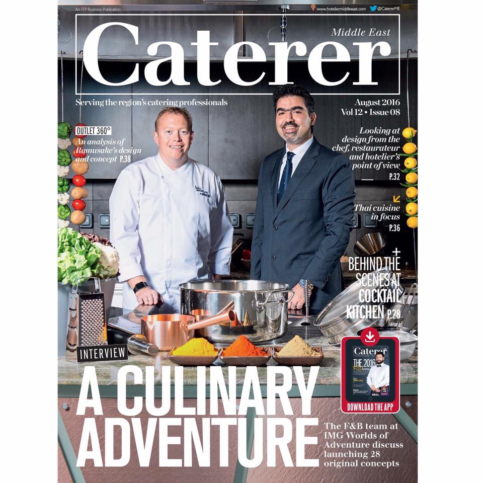 nourishdxb's tweet photo. The founder of The Pink Brigade, Chef Robbie Stokes graces the front cover of #caterermiddleeast! https://t.co/3yiFY142Ip