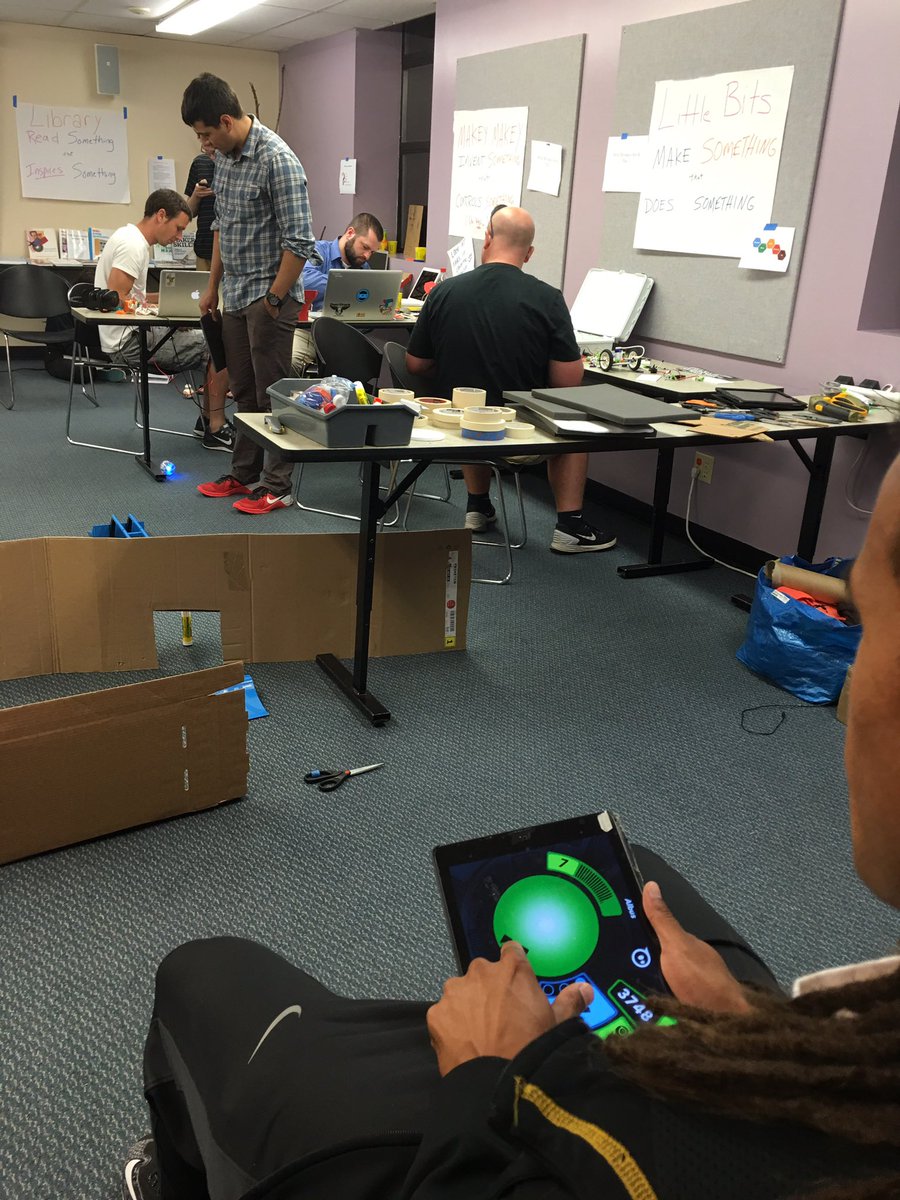 JoshMrOGorman1's tweet photo. Third person robot controller! Grown folks and robots, who needs recalibration! #matcu2 https://t.co/IrrzOOS6V6