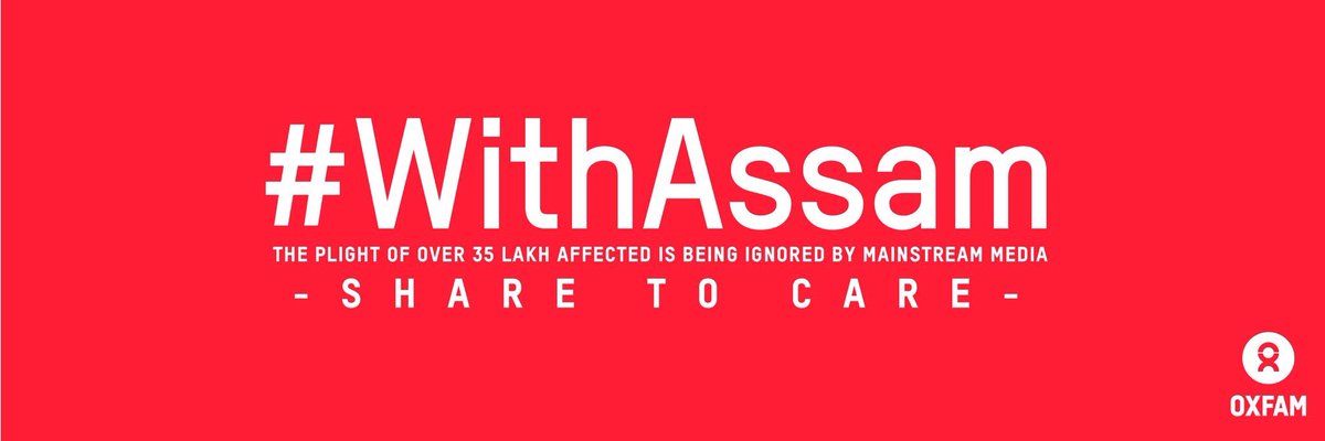 VoiceOfAxom's tweet photo. R u wit the flood victims of Assam? Let's make our voice heard.Pls tweet wit tag #WithAssam &amp; make this ur cover pic https://t.co/AdCJucROJn