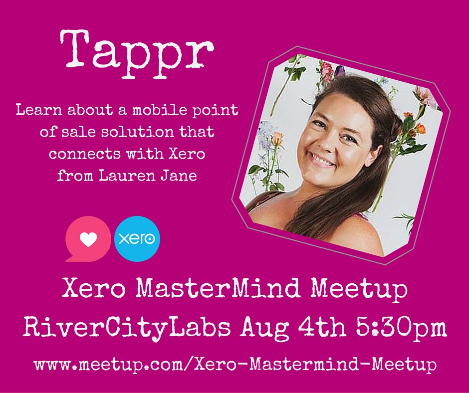 HeatherSmithAU's tweet photo. Brisbane Learn about @TalkTappr mobile point of sale solution tonight at Xero #MasterMind https://t.co/wat2VuGzOI https://t.co/qiMoG9Ju66
