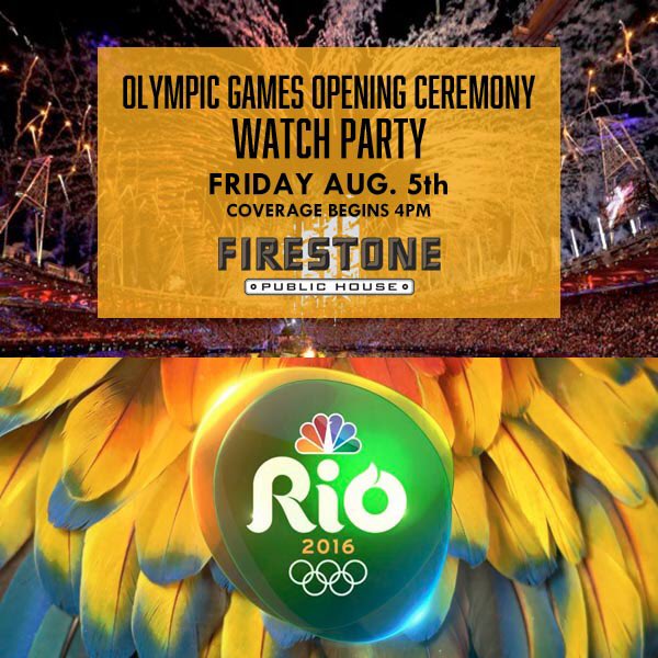 phdowntown's tweet photo. #Olympics2016 #watchparty #OpeningCeremony @FirestonePublic https://t.co/0ddWJQJ1wK