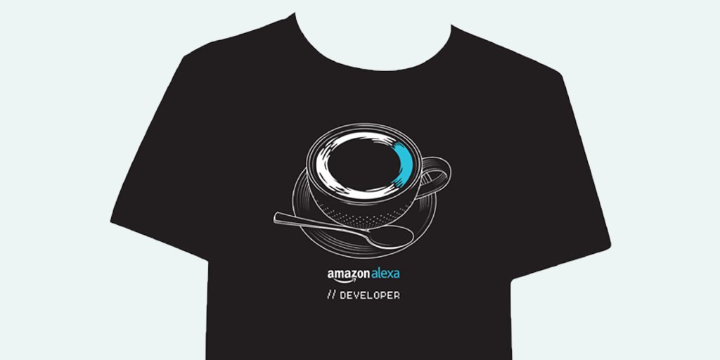 alexadevs's tweet photo. Get an Alexa Developer t-shirt if you publish an Alexa skill this month. 
Learn more: https://t.co/Z3bz7lv7jz https://t.co/KH2v4FOqnZ