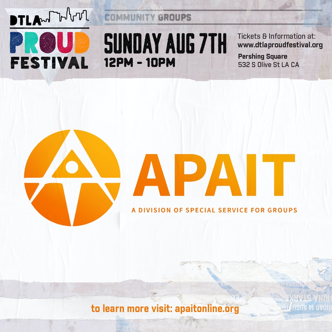 A very special ✨thank you✨ to our friends at <a href="/APAITSSG/">APAIT</a> for participating in #DTLAProud 🌈  
bit.ly/proudfestticke…