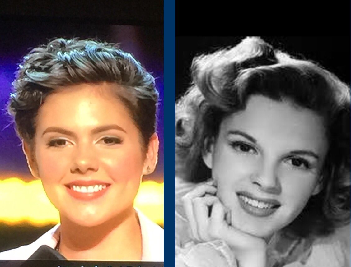 GwynChyz13's tweet photo. Is it just me, or does Calysta Bevier from America's Got Talent look like a your Judy Garland? #AGT #CALYSTABEVIER https://t.co/VgOISuWzhA