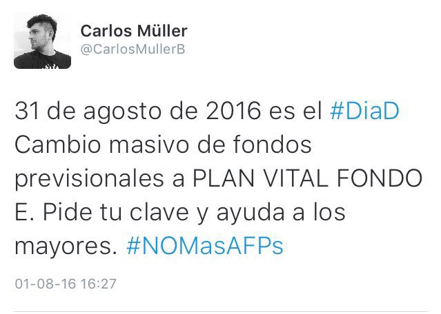 Carlosmullerb's tweet photo. Recuerden cabros. Se viene el #DiaD el 31 de agosto. Comparte. #ElInformante Cámbiense desde ya!!! https://t.co/DhHweENXjb