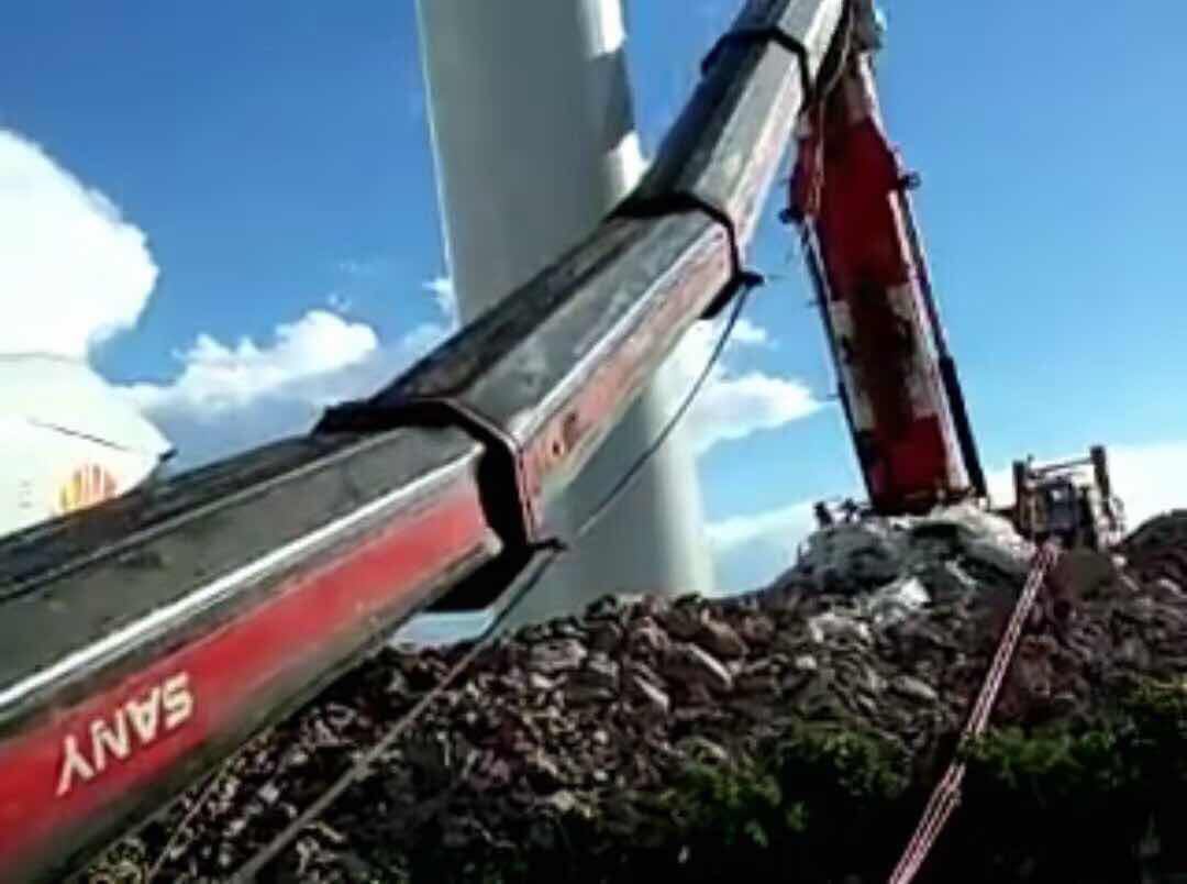 Cranepedia on Twitter "Sany SCC1020 Wind Power Truck Crane Accident