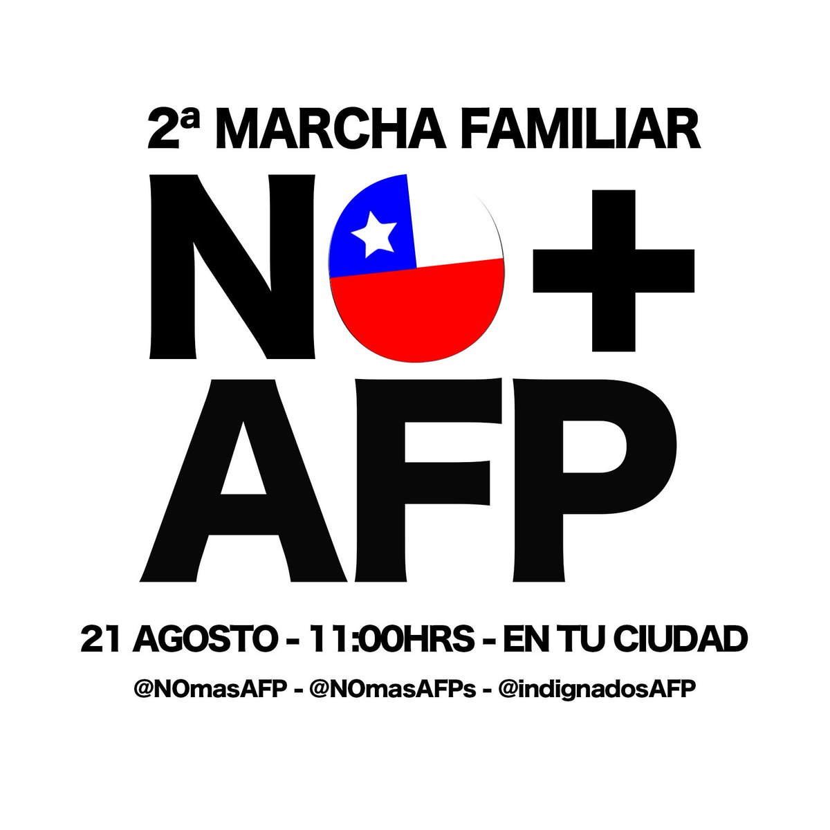 NOmasAFP's tweet image. Luego de ver al cómplice d la dictadura defendiendo las AFP en #ElInformante Todo Chile saldrá a MARCHAR el Dgo 21/8