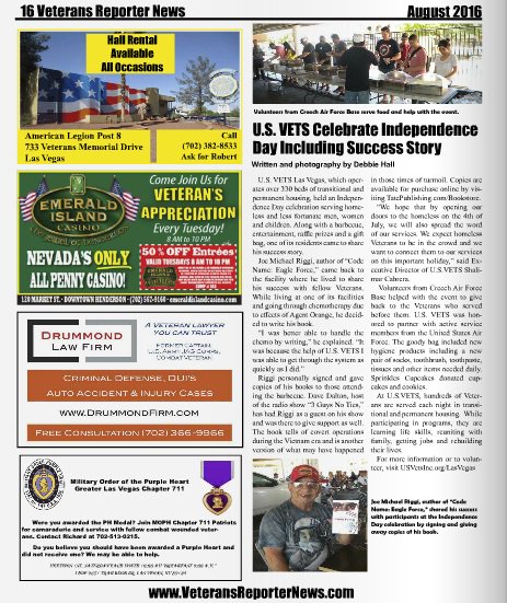 VeteransReport's tweet image. #Success @USVETSLV spotlighted by @DangerousDeb