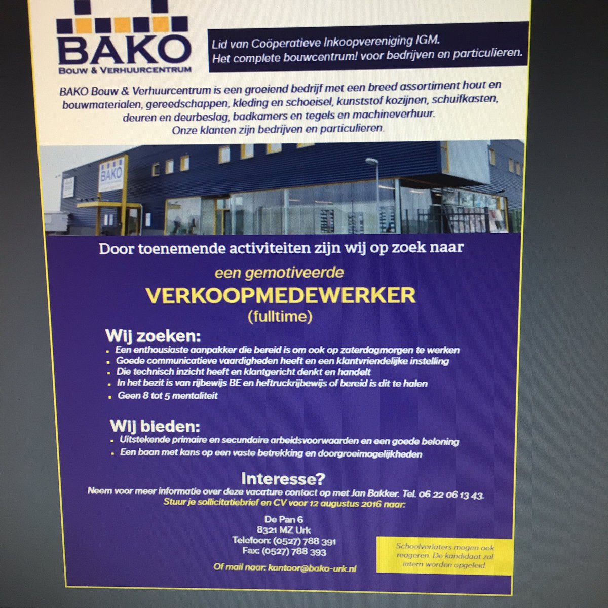BAKO Bouwcentrum (@bako_urk) on Twitter photo 