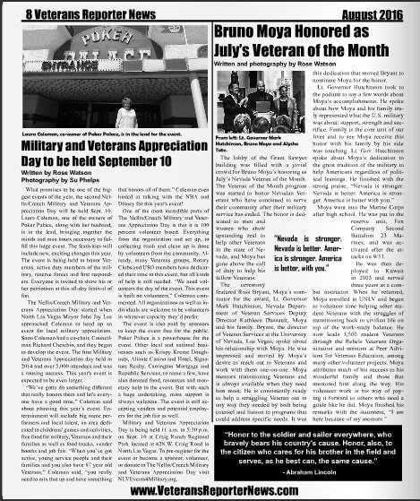 VeteransReport's tweet image. #Appreciation @wordsbywatson @PokerPalace @GovSandoval @DeptVetAffairs