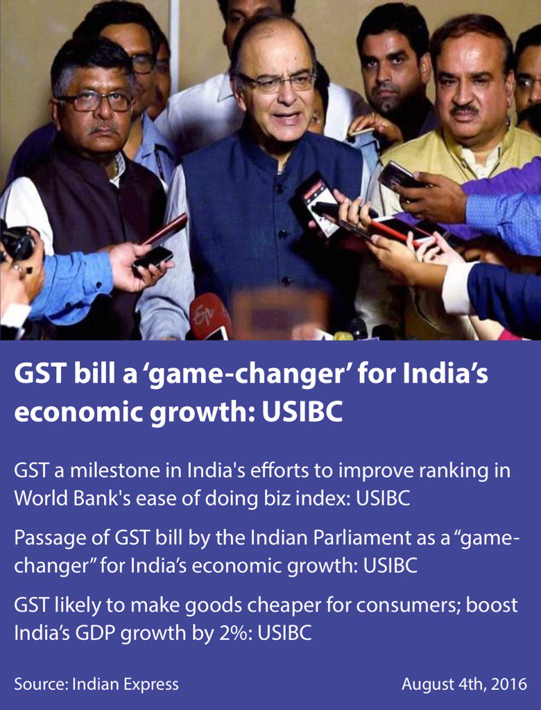 PMOIndia's tweet photo. GST bill a ‘game-changer’ for India’s economic growth: USIBC
https://t.co/2dpN5hWTZZ

via NMApp https://t.co/3TOxdpWusP