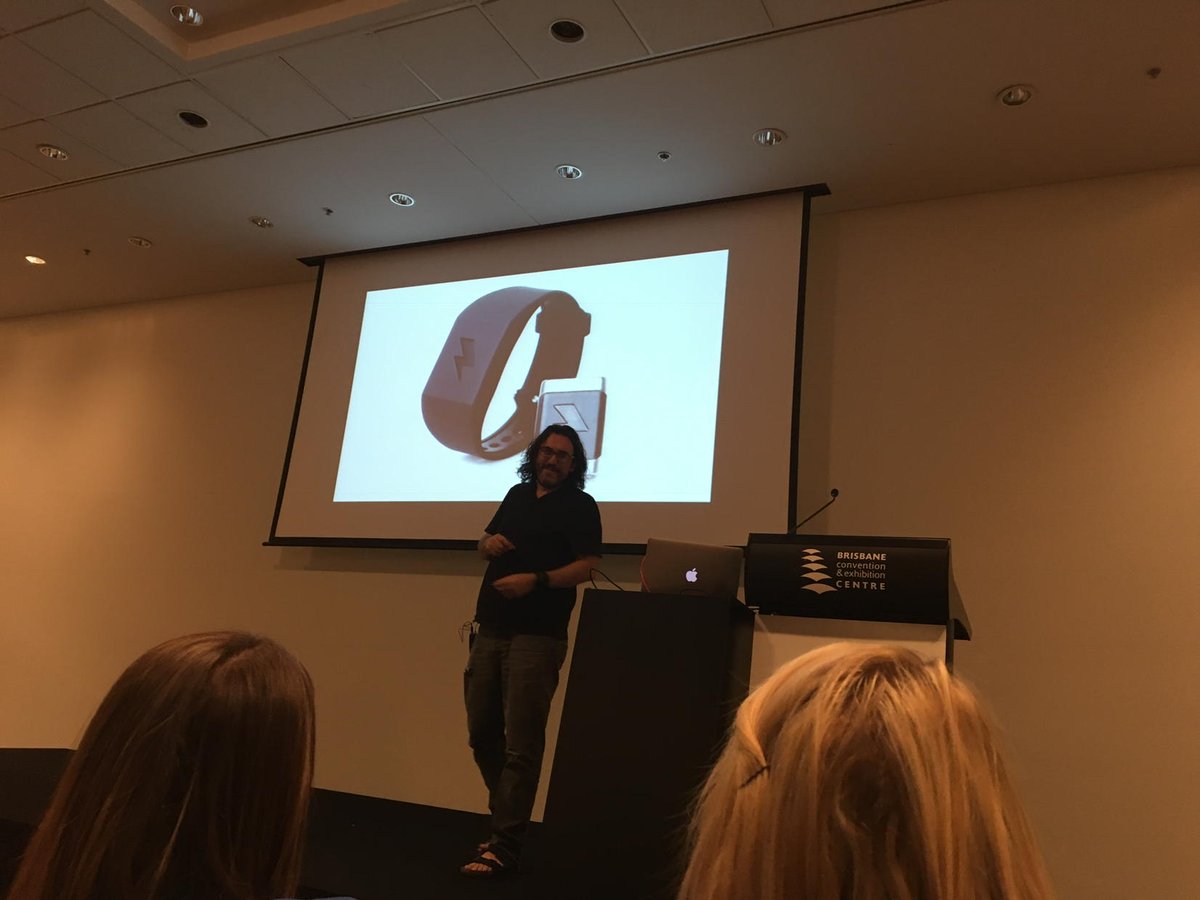 ozsarahj's tweet photo. Introducing #pavlock via @adamferrier. Press when you have a bad thought and you get a mini electric shock. #ahrinc https://t.co/ec51d9rQTF