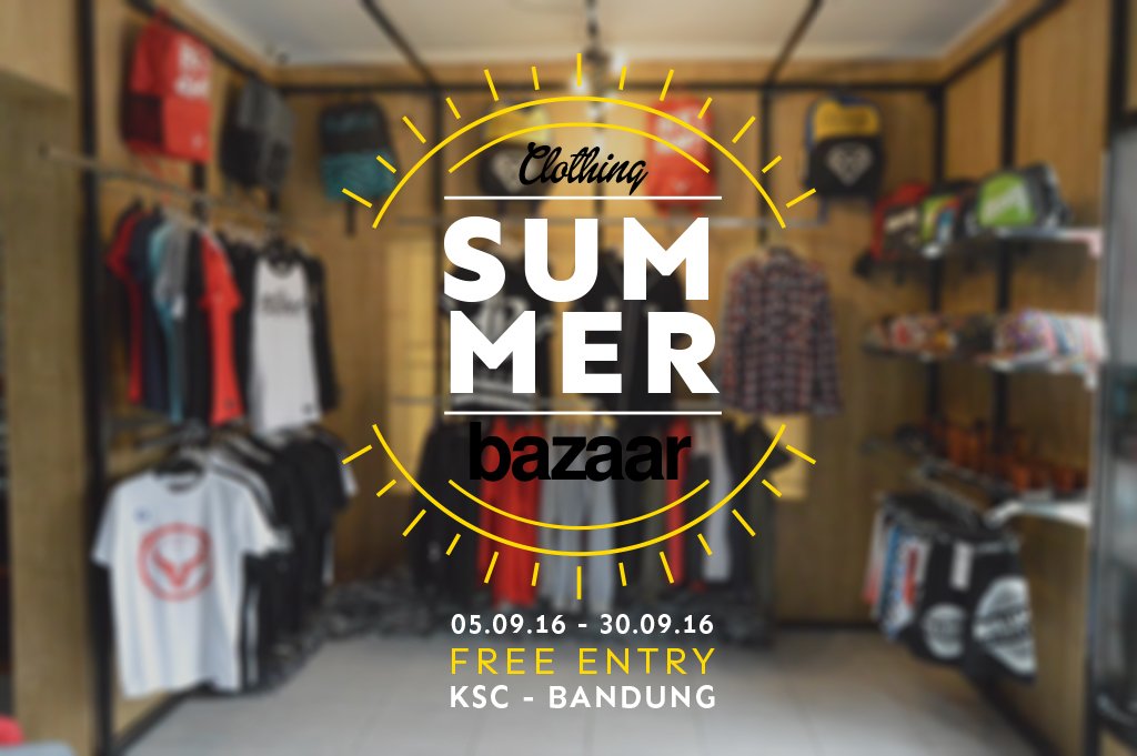 KSCbdg's tweet photo. @MyinfoIklan open for participants SUMMER CLOTHING BAZAAR // 5-30 Sept '16 at KSC Bandung // 085742319136/578FCC53 https://t.co/fzPXlLShRw