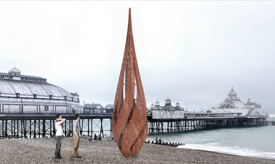 SusanTruseler's tweet photo. Forged Flame: Sculpture @GeorgeKingArch wins public art competition https://t.co/alAdXbkcHx #Eastbourne #DiggingART https://t.co/dRMkMiyl0D