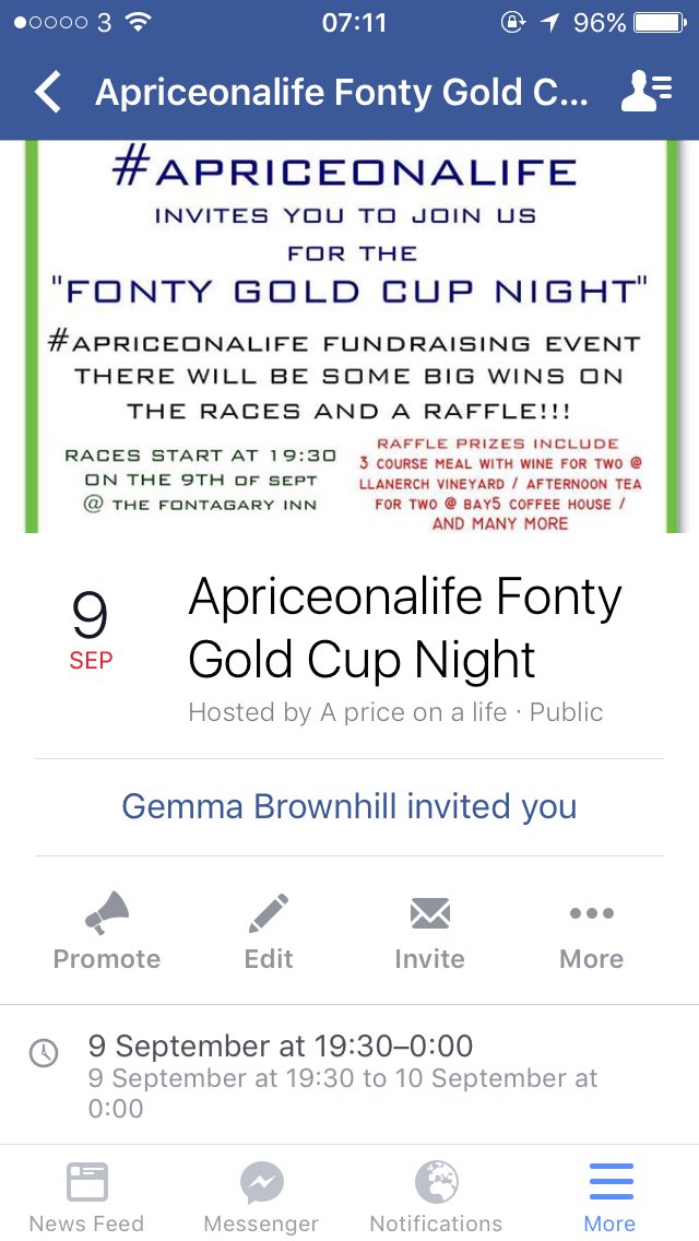 Another fantastic night has been arranged please show support #apriceonalife #TogetherStronger