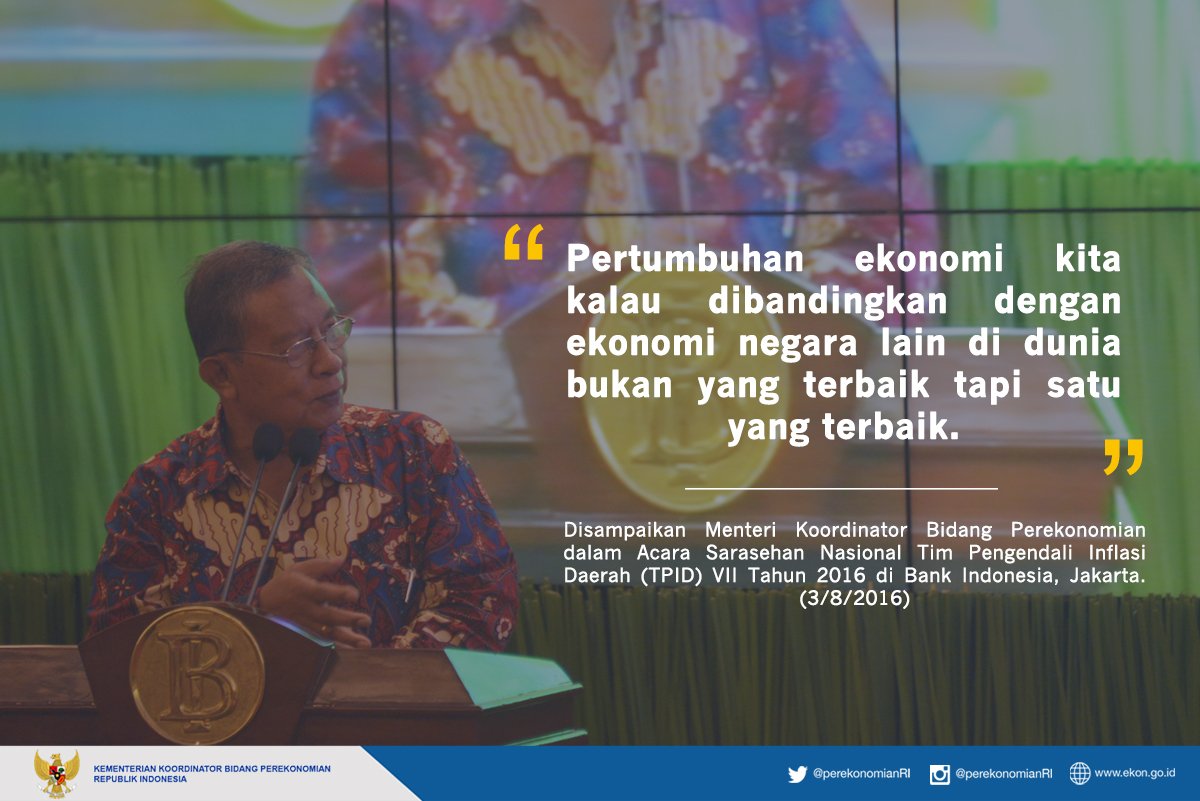 PerekonomianRI's tweet photo. "Pertumbuhan ekonomi kita kalau dibandingkan dgn ekonomi negara lain di dunia bukan yg terbaik tapi satu yg terbaik" https://t.co/8BYSh9jDcp