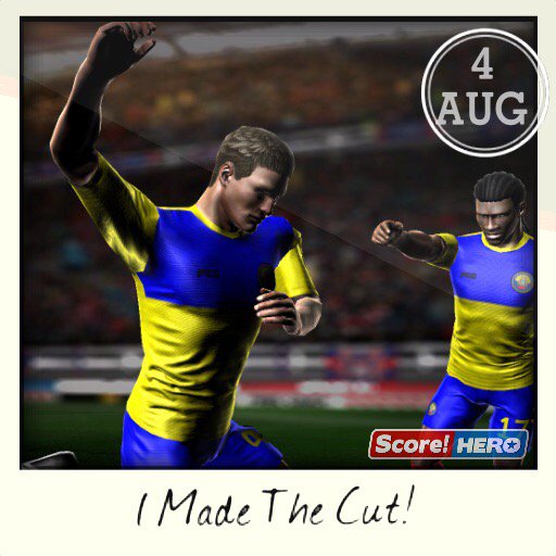 I Made The Cut! #scorehero itunes.apple.com/gb/app/Score!-…