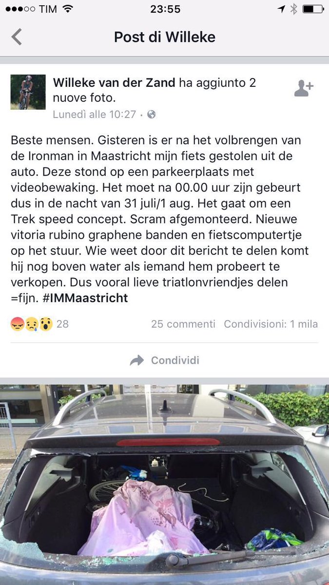 HtbaaNl's tweet photo. Zondagnacht is de Trek Sp. Concept van Willeke gestolen. Bij info contact Willeke #trek #triathlon #help #Maastricht https://t.co/1FNpimqNzv