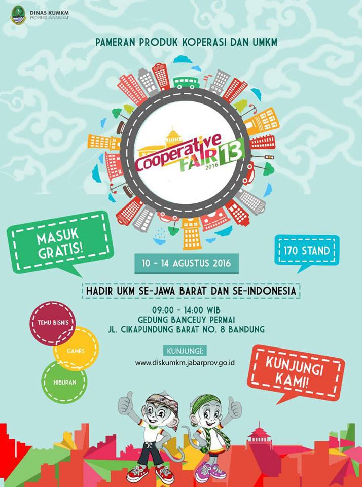 appu_jabar's tweet photo. PAMERAN PRODUK KOPERASI DAN UMKM SE-INDONESIA.
Tanggal 10-14 Agustus 2016. https://t.co/Ua3SZKikCa