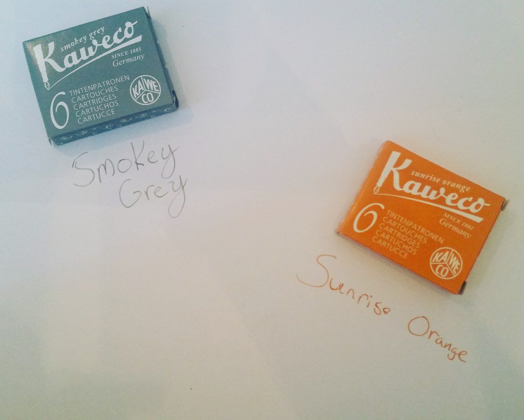 InkedNibBlog's tweet image. Ink Review: Kaweco – Smokey Grey and Sunrise Orange (Cartridges) inkednib.com/2016/07/27/ink…