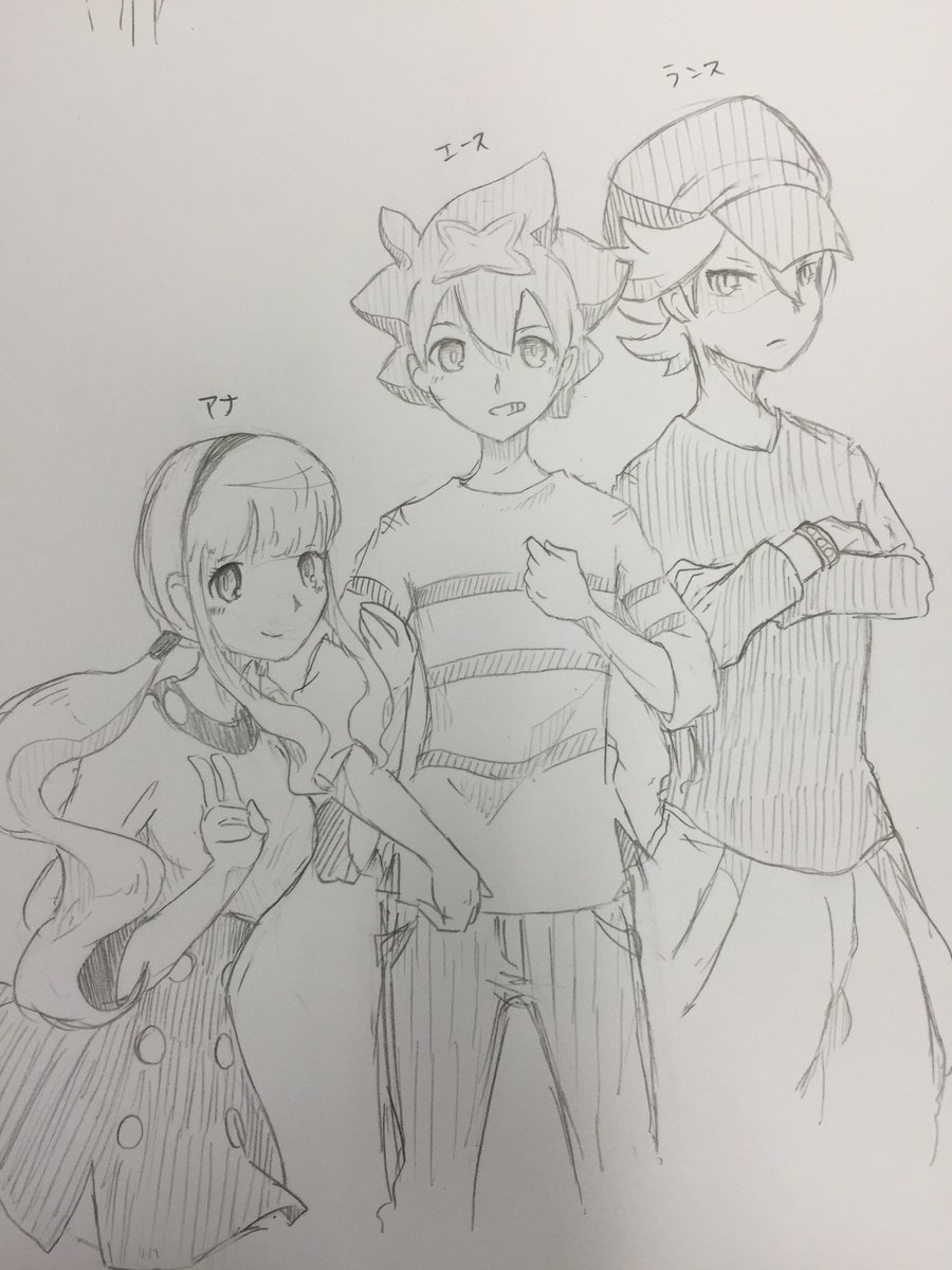 Usemeria V Twitter パズドラクロスの アナとエースとランス描いた 身長差わからん パズドラ パズドラクロス