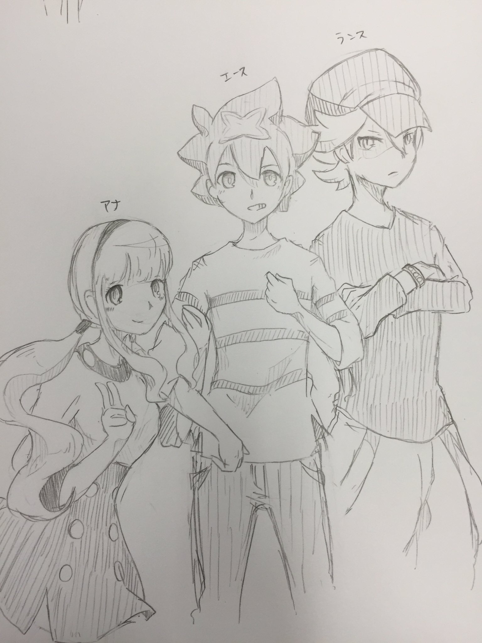 Usemeria パズドラクロスの アナとエースとランス描いた 身長差わからん パズドラ パズドラクロス T Co Gjs0k6isnh Twitter