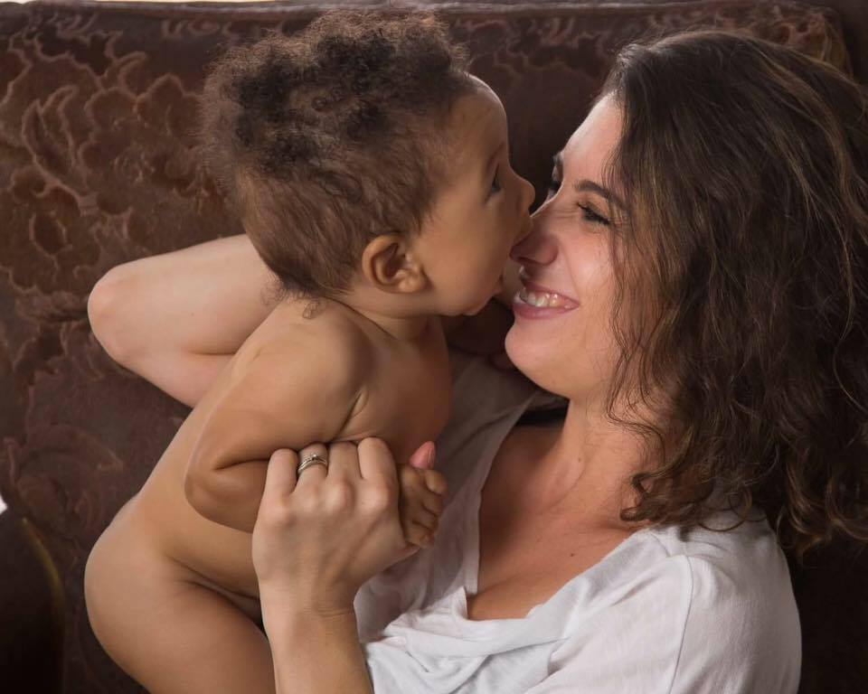 Dax silliness between shots at our nursing photo shoot. What fun! Silly boy.