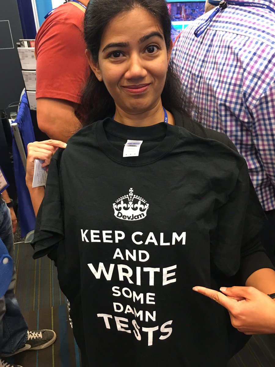 Bendre's tweet image. Benefits of being a @cardboardit user! Thanks for the t-shirt @DevJams 
#Agile2016