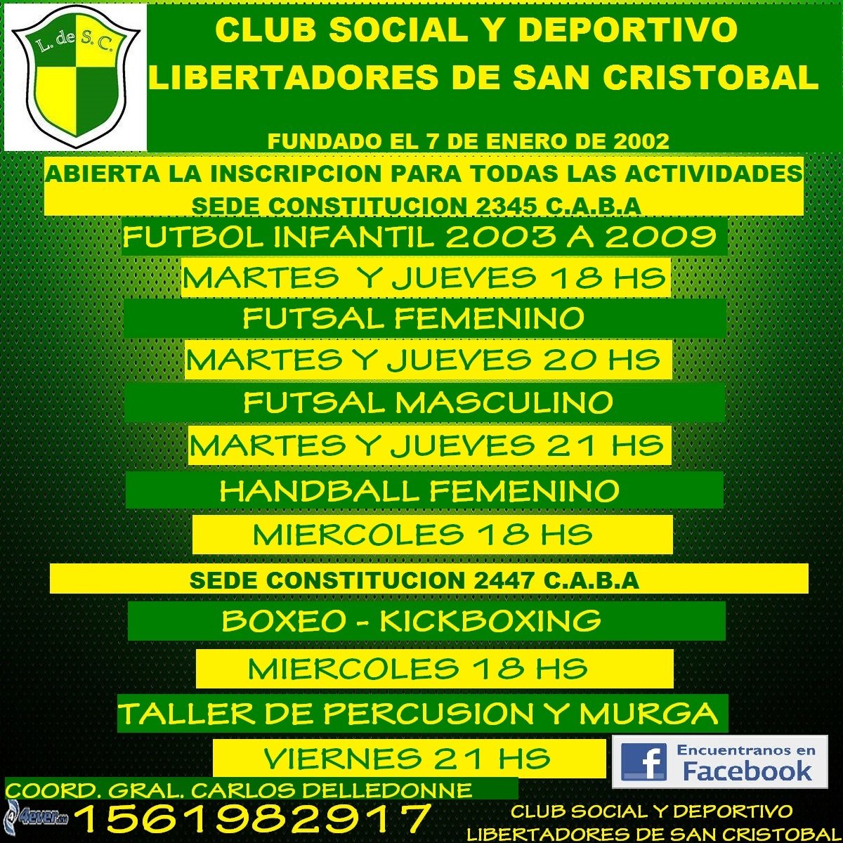 LibertadoresSC's tweet photo. Sumate a la familia de Libertadores, el club de tu barrio, con sus distintas actividades. https://t.co/GbrSZrAlKc