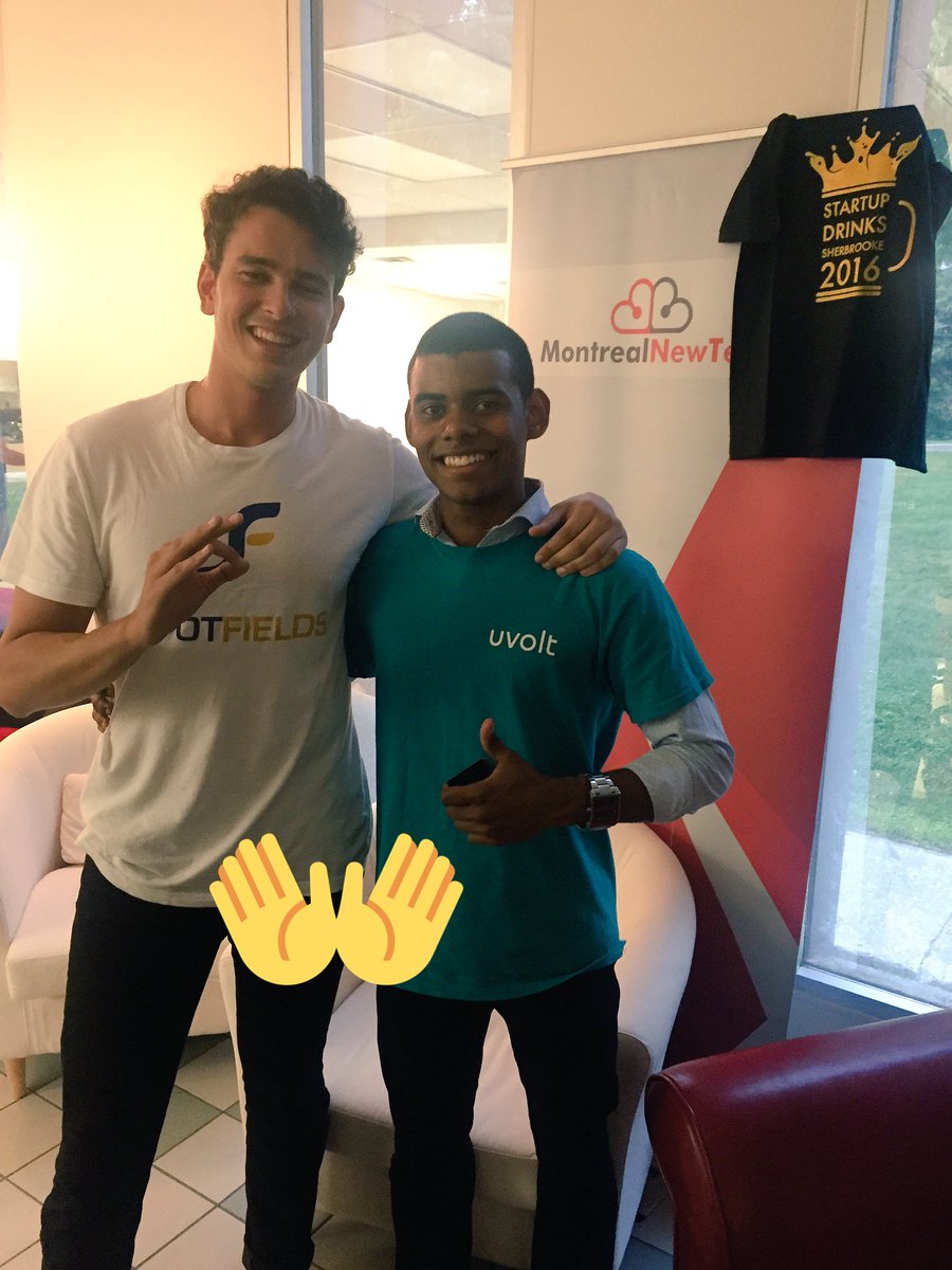 elantechco's tweet photo. Props to our young entrepreneurs @SpotFields and @UVoltEnergy #sherbrooke #Montreal https://t.co/NA3xchMzte