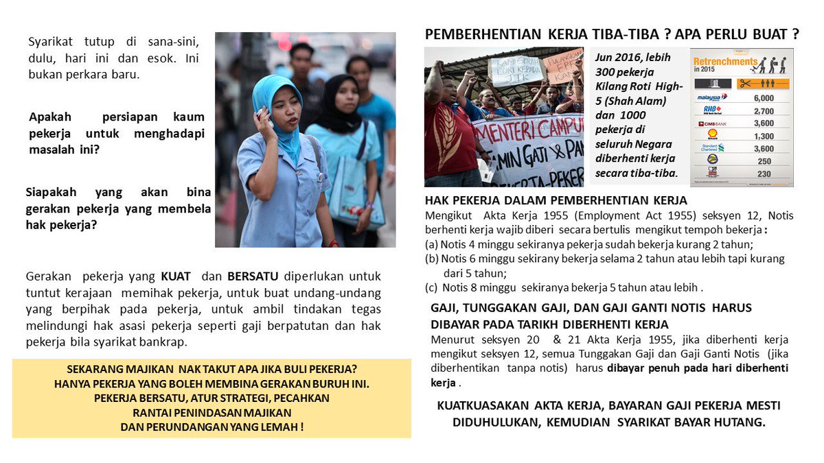 SivaJERIT's tweet photo. Apa yang anda boleh apabila syarikat bankrap dan pekerja dihentikan kerja. https://t.co/VhJckM8mam