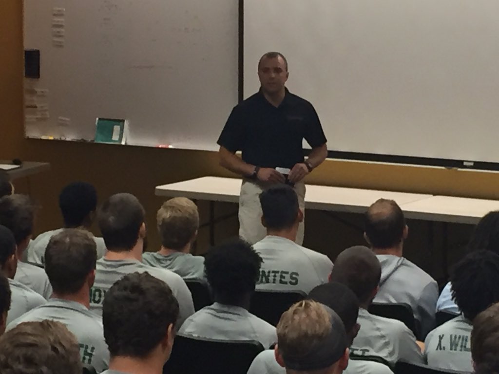 CoachRyanDavis's tweet photo. @CSUFootball To develop young men, you must be real and transparent. Thanks Chris Howes from @theprogramorg #CharEd https://t.co/TBWj7DvYpf