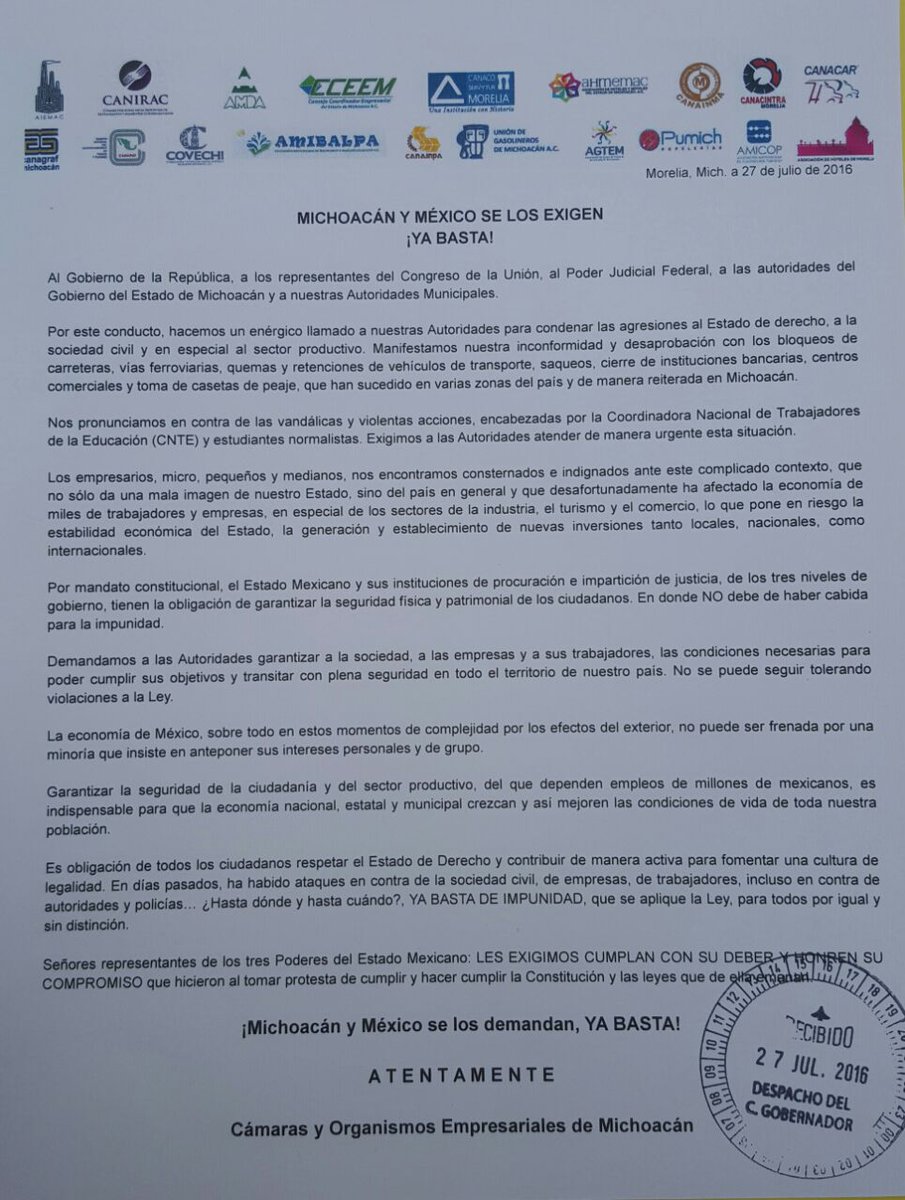 ARebollarC's tweet photo. @JoseCardenas1 Michoacán y México se los Exigen ¡Ya Basta¡ https://t.co/8tk2PlfOWP