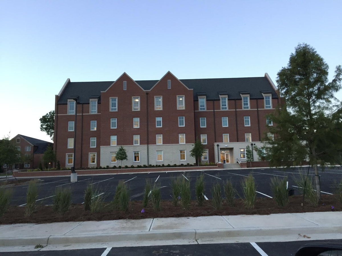 mercerpastprez's tweet image. Mercer's new Legacy Hall awaits the arrival of students in August.