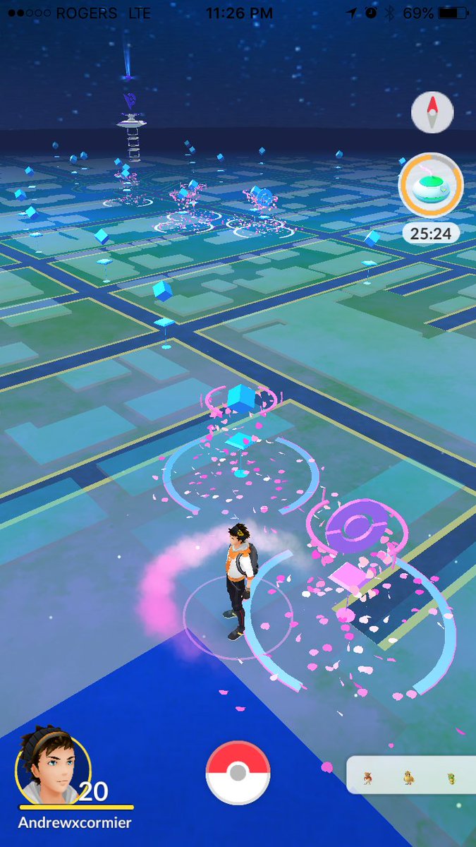 PokemonGOPEI's tweet photo. Lots of people out playing look at these lures https://t.co/RzcUhne5i3