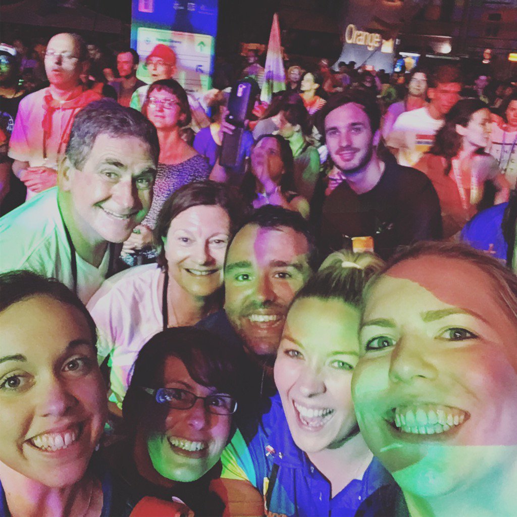 Allie_Maree's tweet photo. Great night out at the concert - such a great energy! #bnewyd16 #aussiepilgrims #Krakow https://t.co/m509QahCHN