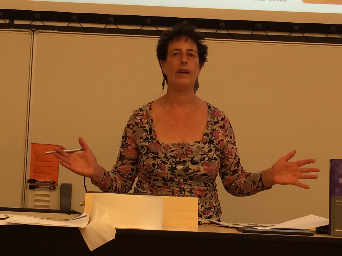 GrantDenkinson's tweet photo. Prof. Surya Monro gives our keynote @EuroBiReCon #EuroBiReCon https://t.co/9yxtjw31TF