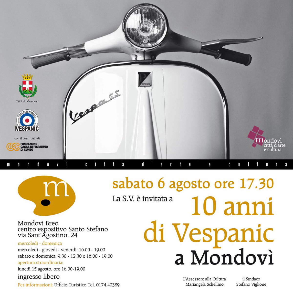 raiduno2014's tweet photo. 10 years #vespanic in #mondovi let's see if we will be able to make the sun shining even indoor!! See you #August 6! https://t.co/fA36sSVpbV