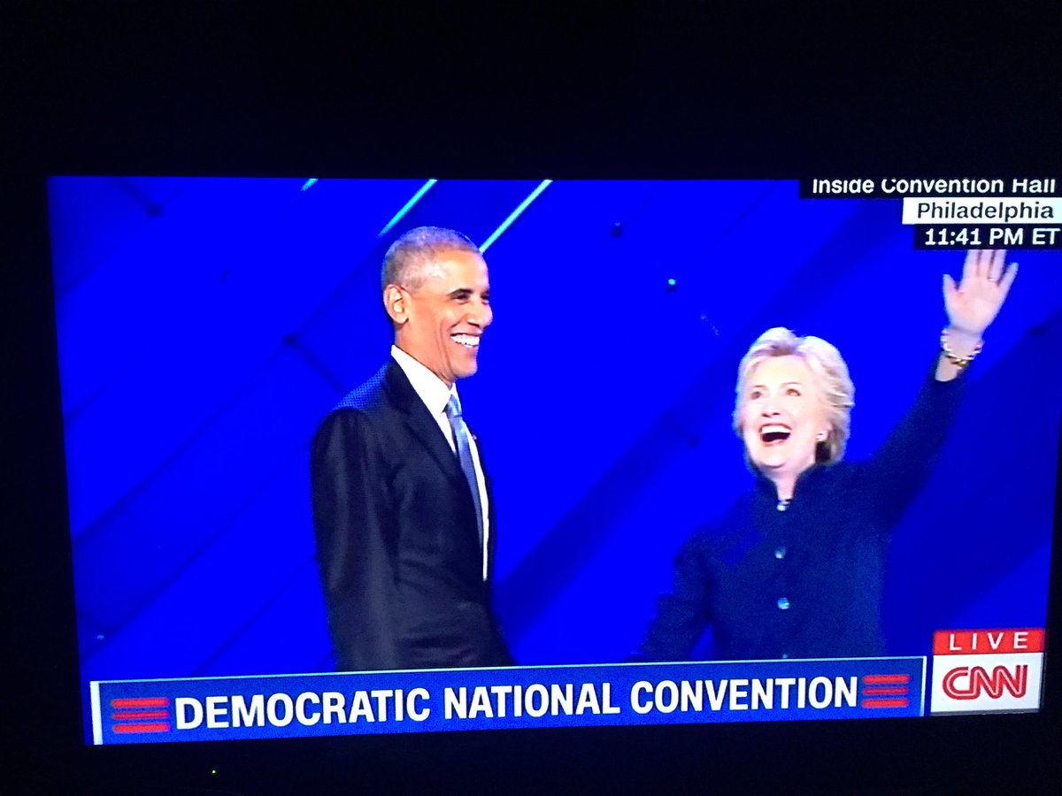 _Special_K's tweet image. President Obama passing the baton to Hilary Clinton #DemsInPhilly #signsealeddelivered #Hillary2016