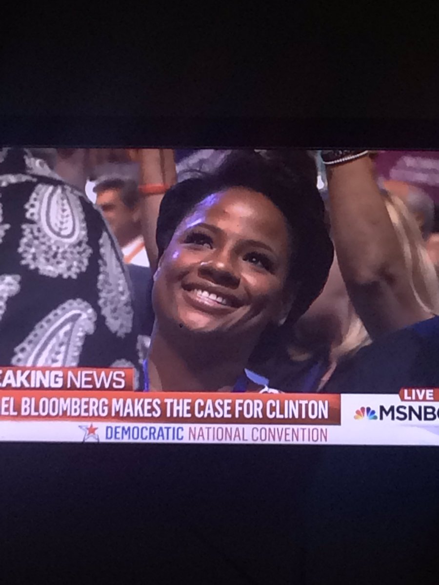 MonroeDeMarco's tweet photo. Watching the DNC, I can't help to wonder if Mr. Clark is still mad she got pregnant... @jemelehill https://t.co/6A3LT7Nu1P