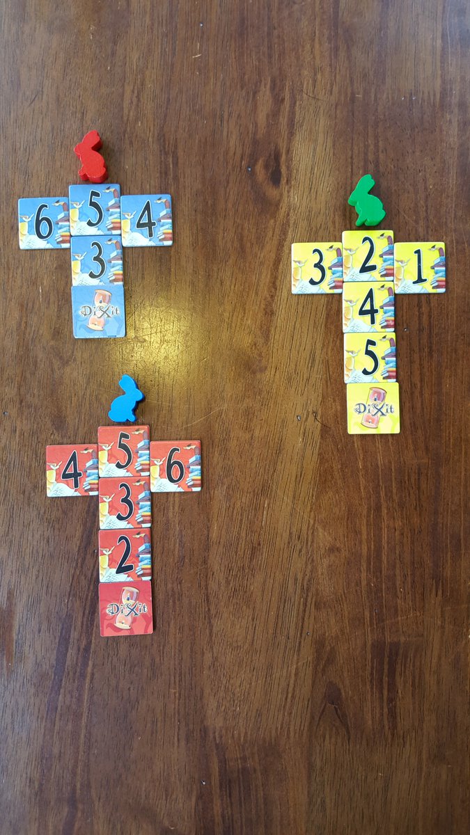 YonderGamery's tweet photo. A red bunny in a blue tree.
A blue bunny in a red tree.
A green bunny in a yellow tree.
#Dixit @AsmodeeNA https://t.co/UhHwrcfCu9