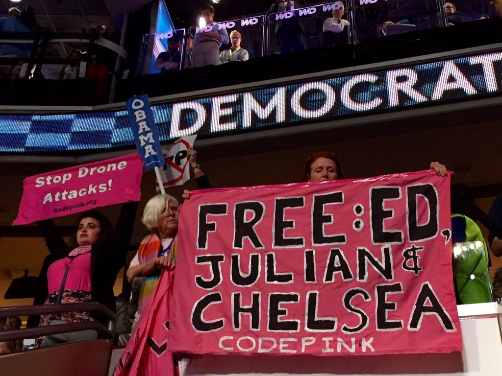 We love you <a href="/JulianAssange_/">Julian Assange</a> I was chanting release Julian - celebrate <a href="/wikileaks/">WikiLeaks</a> truth for #democracy #DNCinPHL