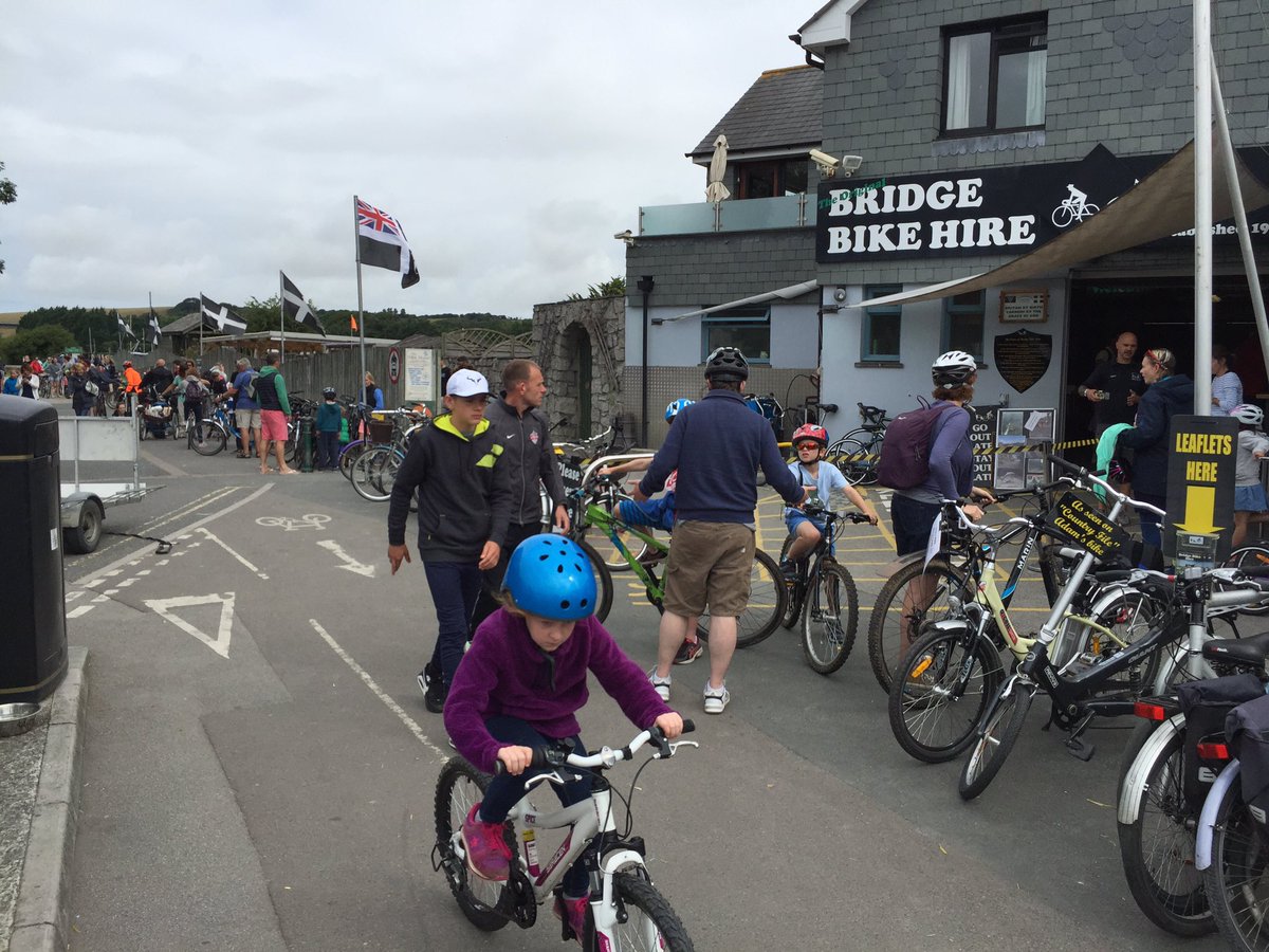 BridgeBikeHire's tweet photo. No matter the weather BBH v busy another great reason for an early ride along #TheCamelTrail #Wadebridge open 8am https://t.co/dY2TrGoPpb