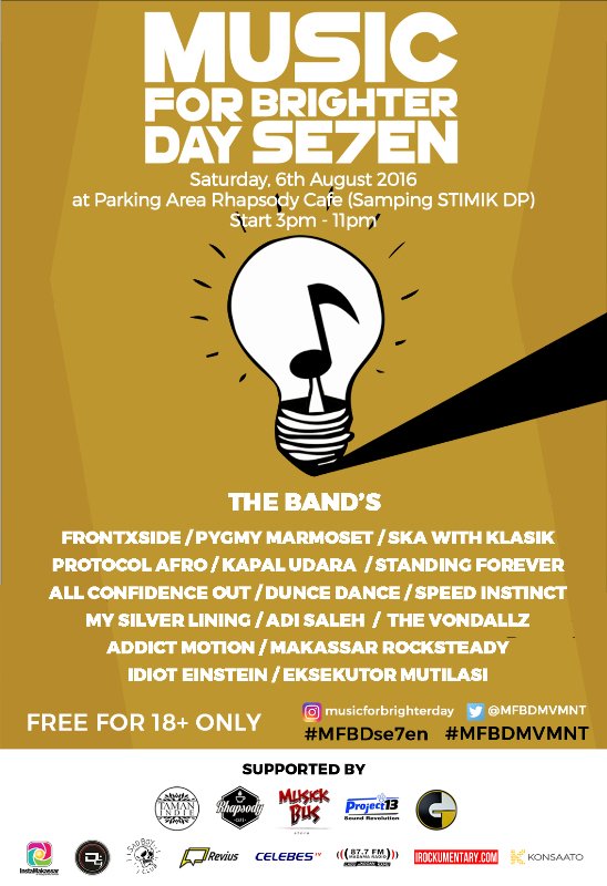Setelah sukses hingga edisi ke enam, #MFBDse7en siap digelar tahun ini. Info lengkap:  revi.us/event/music-fo…