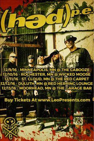 NoneTheLessNTL's tweet image. We are opening for @hedpe on December 10 at @WickedMooseBar in Rochester, MN! Hit us up for tickets ASAP!