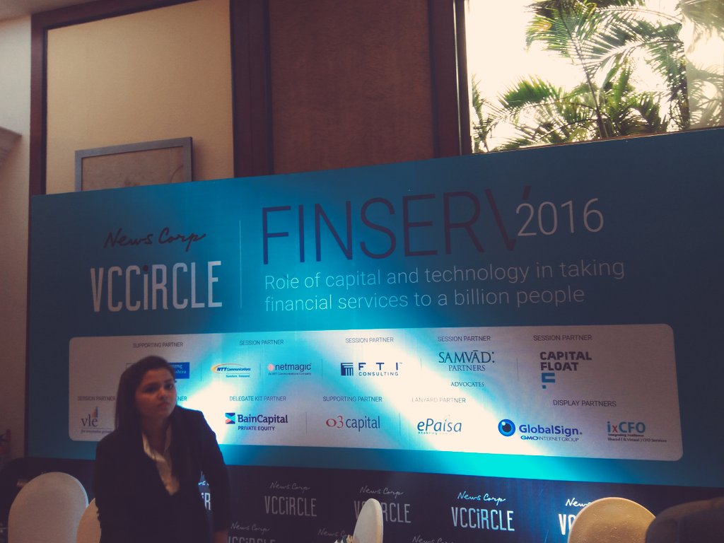 myePaisa's tweet photo. Excited to partner with @vccircle #FINSERV2016, looking forward to interesting discussions on #fintech https://t.co/bGmeTYuuMm