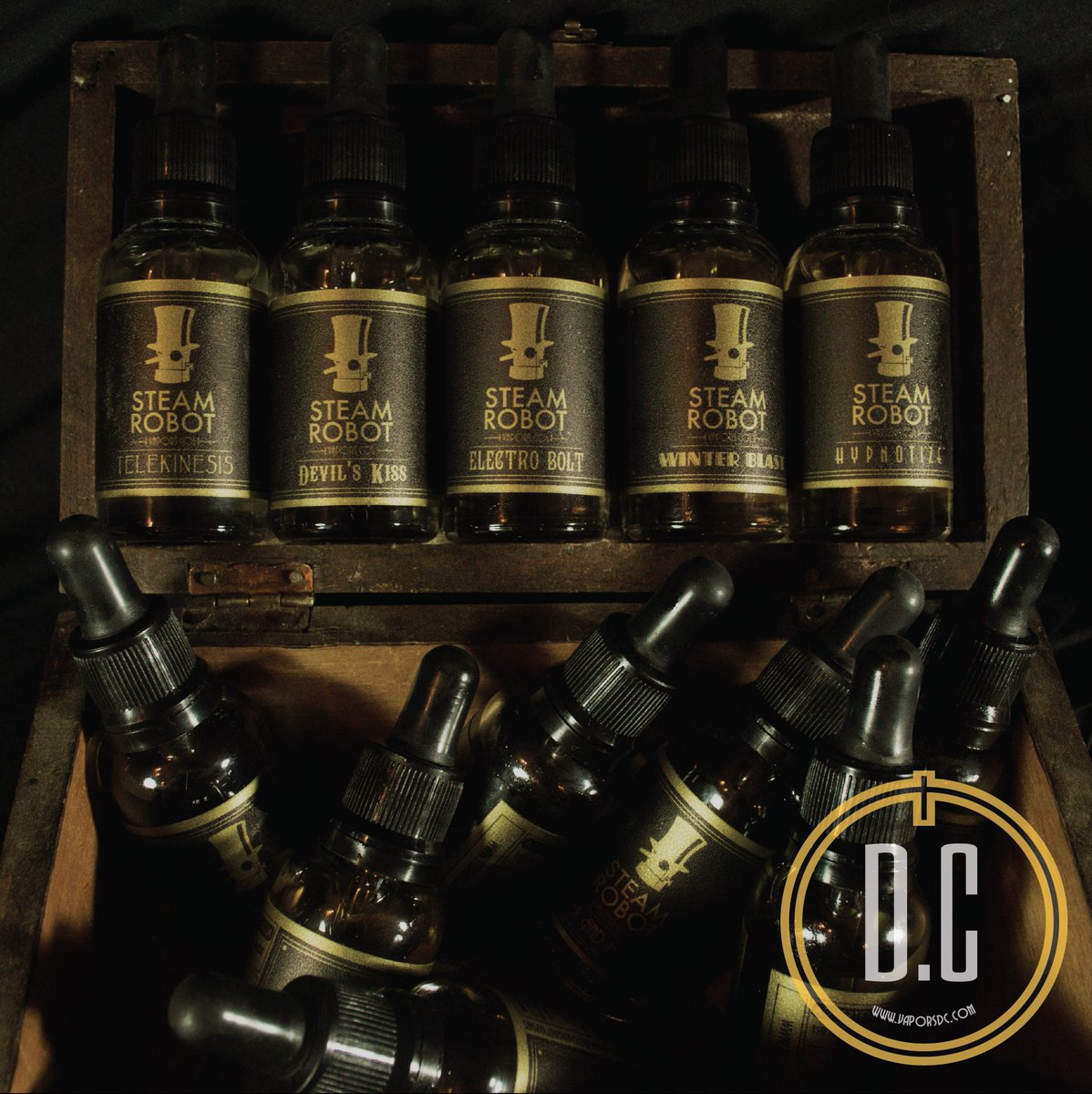 Steam Robot. Líquidos para vaporizadores. 7 sabores. 30ml/120ml. Nivel nicotina 0, 3, 6 y 9mg.#vaporsdc #vape #vapor