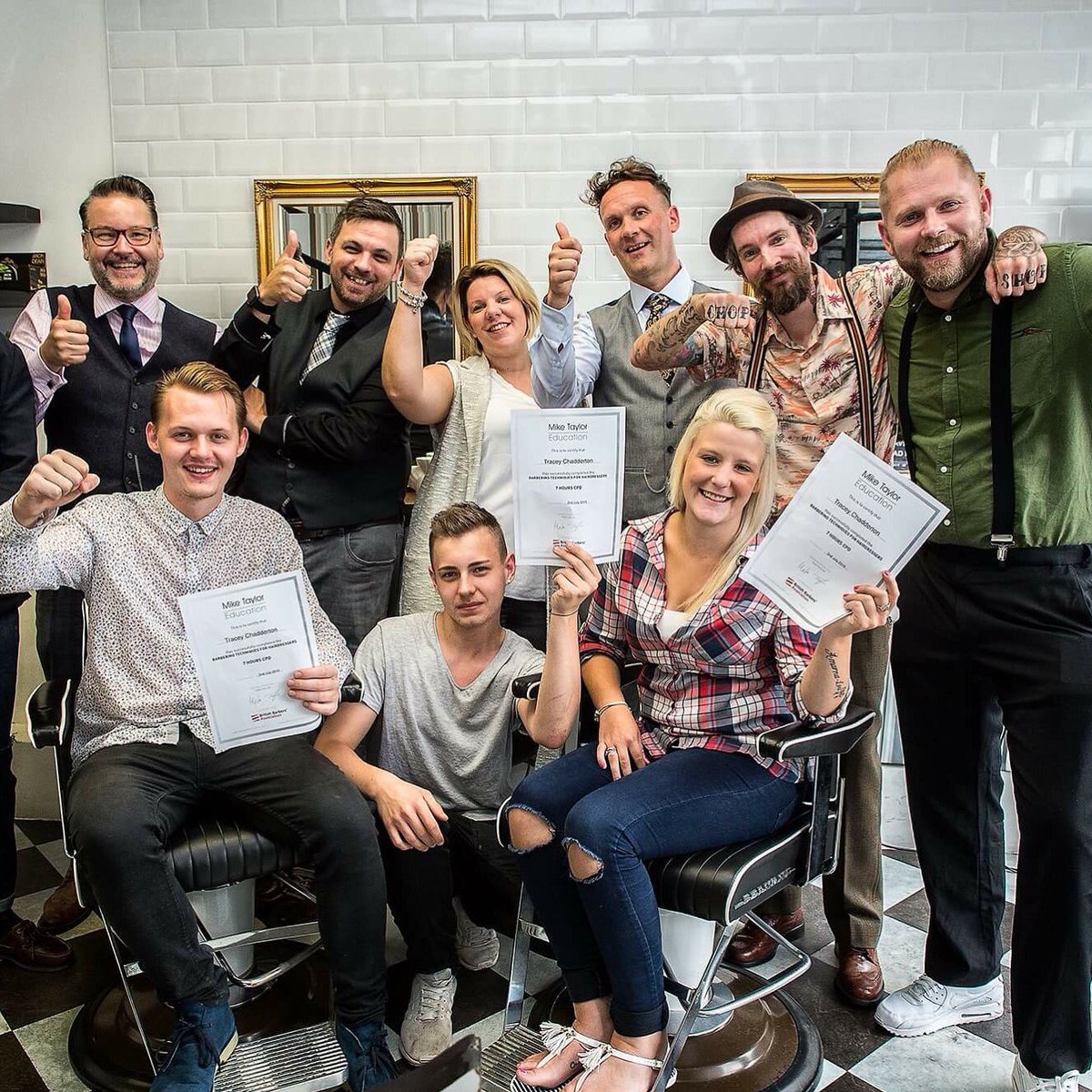Great day and more to come with <a href="/thebluebeards/">The Bluebeards Revenge</a> <a href="/GC_hair4men/">Gareth Clark Hair For Men</a> <a href="/ajmensgrooming/">Alan Jones</a> @HannahW_88 <a href="/theitalianjob21/">the italian job</a> #barbers