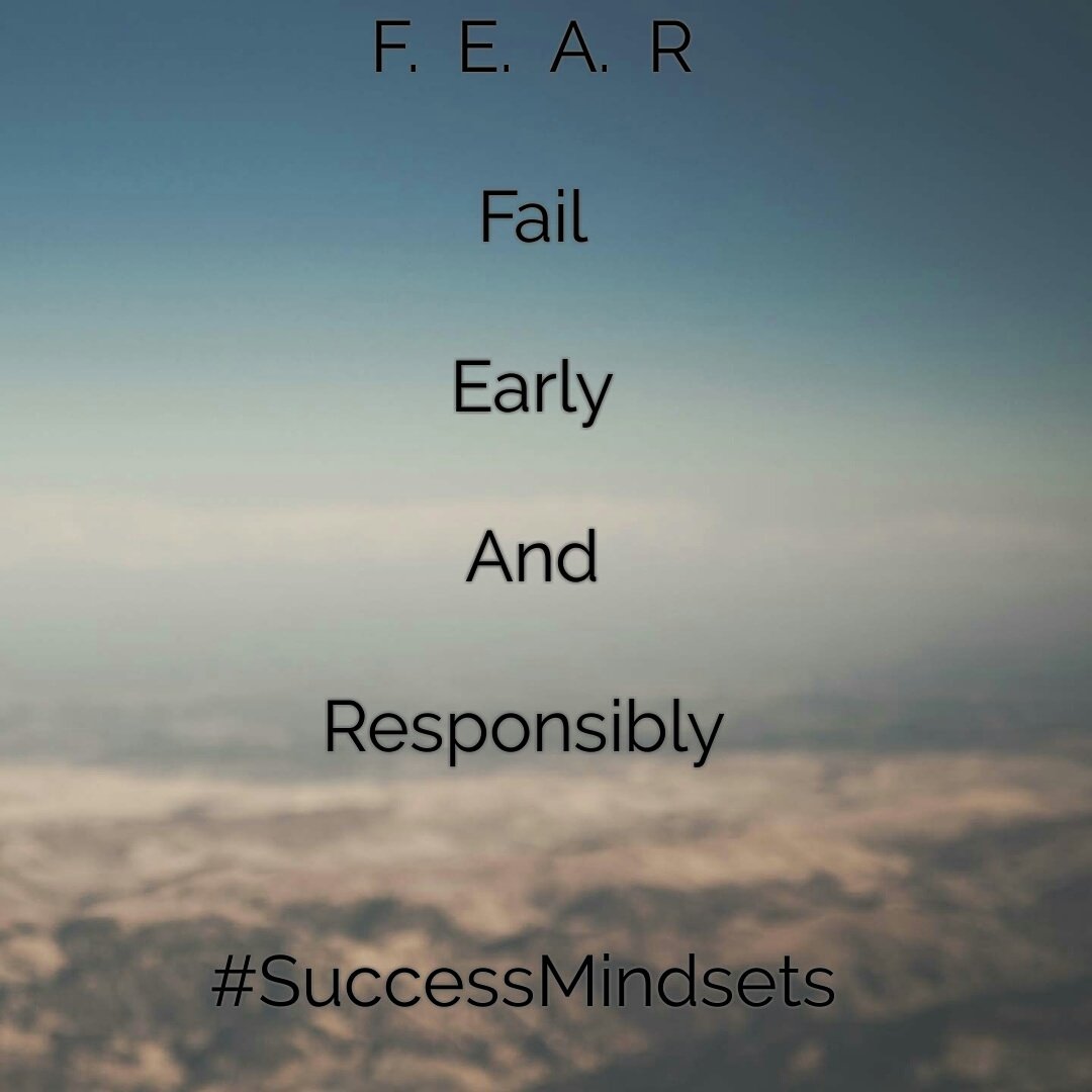 We all experience #fear but you decide how to channel that #energy #youcreateyourreality #failearly #successmindsets